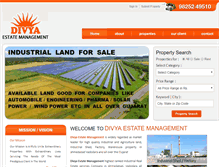 Tablet Screenshot of divyaestate.com